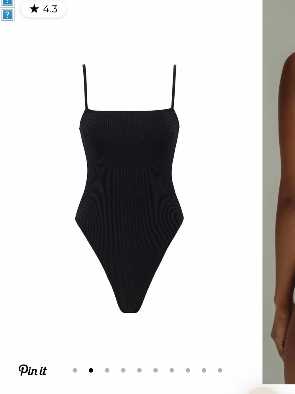 Montce Black Rib Jacelyn One Piece - Curve 1